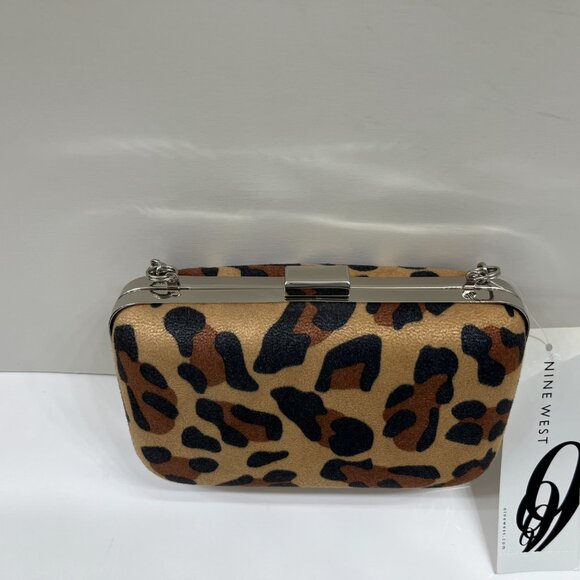 Nine West - Hard Shell -Leopard Print - Party In A Box- Mini Crossbody Bag- NWT - Picture 6 of 9